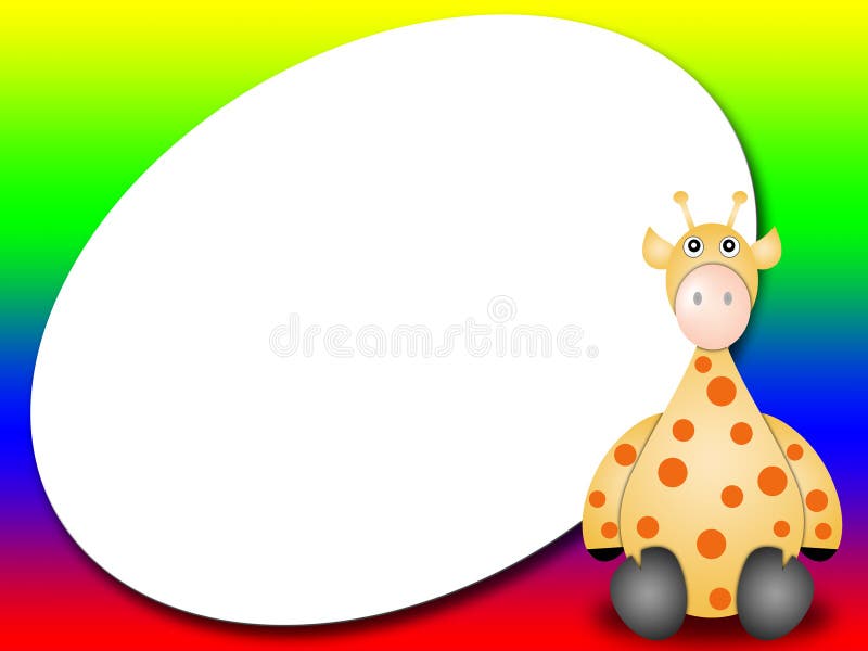 Frame for kids with giraffe