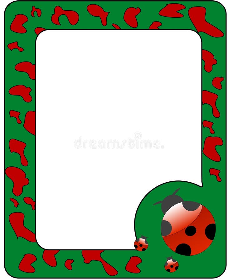 Frame with ladybird.