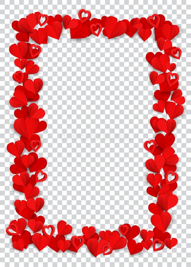 Download Rectangle Frame With Hearts Stock Vector - Illustration of ...