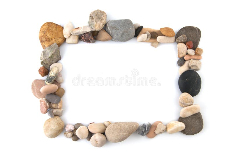 Frame made of stones. stock image. Image of stone, white 57810777