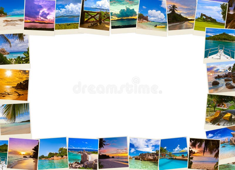 Frame made of summer beach maldives images