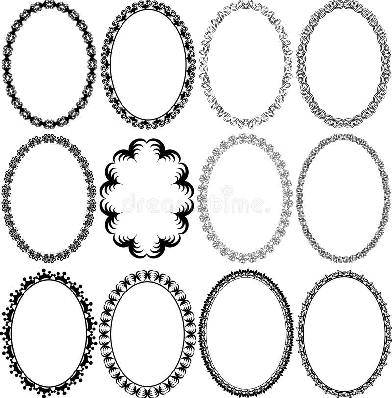 Frame ova stock illustration