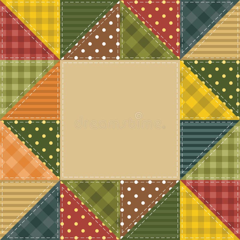 Frame with patchwork elements