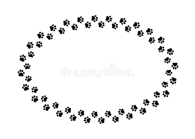 Wolf Footprint Clipart Border