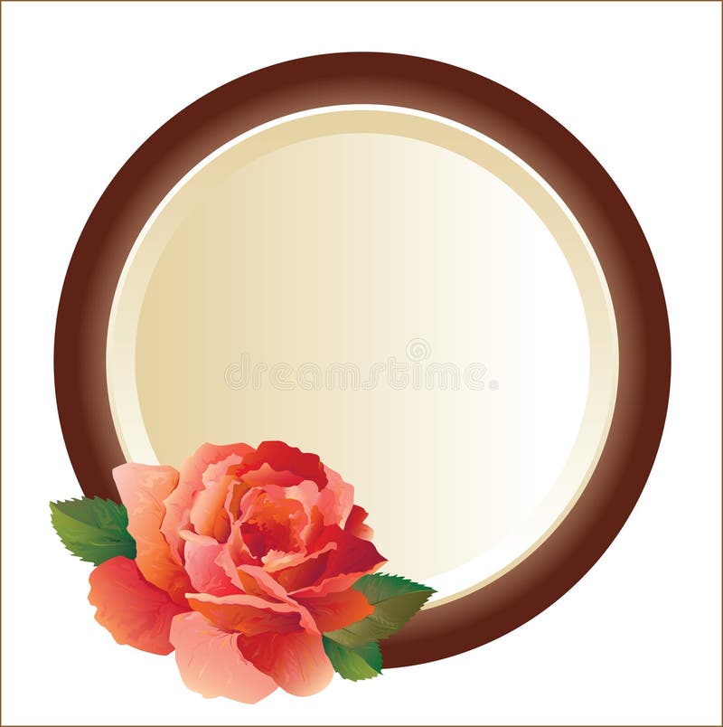 Frame for picture with rose