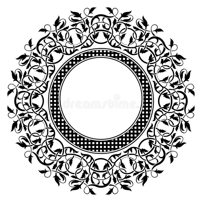 Black frame with ornamental border. Black frame with ornamental border