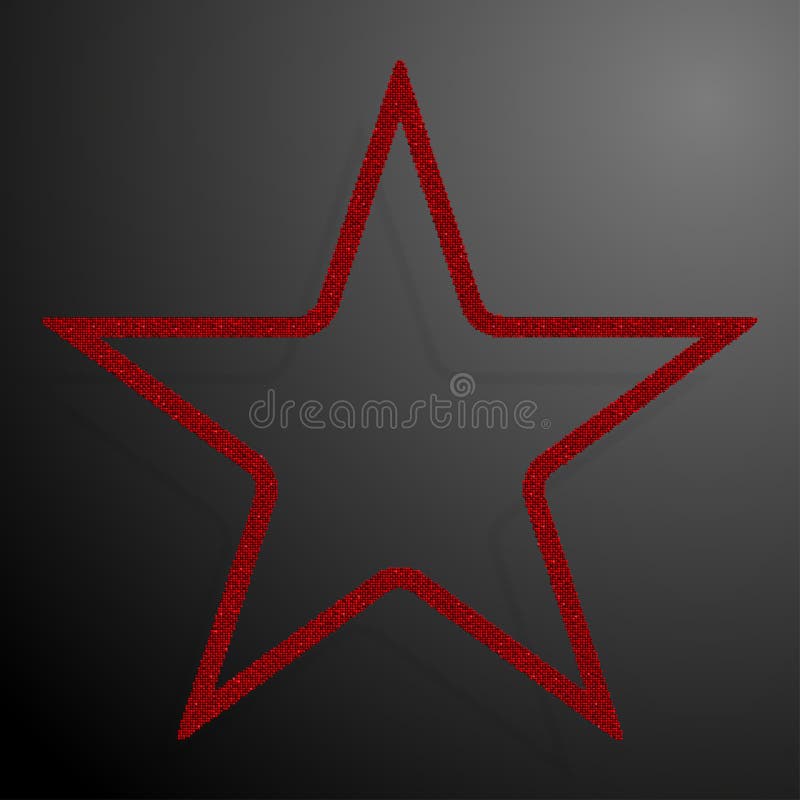 Frame Red Sequins Star. Glitter, Sparkle. Stock Vector Illustration of glowing, pallette 80017207