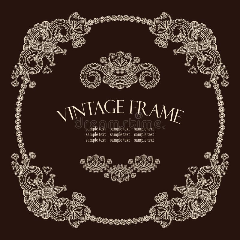 Frame redondo do vintage ilustração stock Frame redondo do vintage ilustração stock