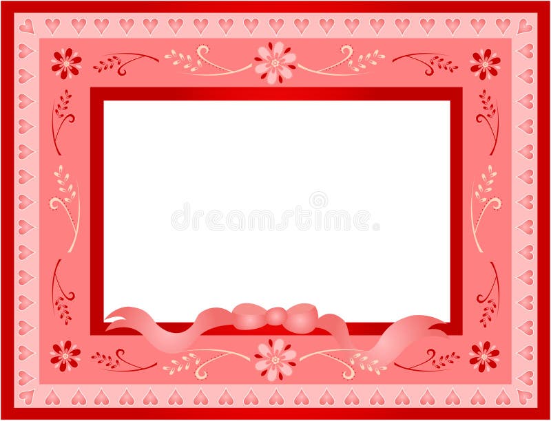 Moldura Retro para o Dia dos Namorados ilustração do vetor