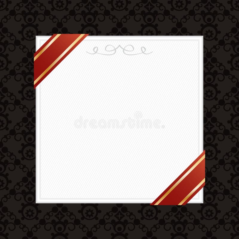 Frame with ribbons stock illustration