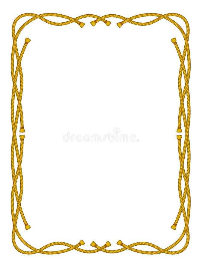 Frame from rope isolated on white