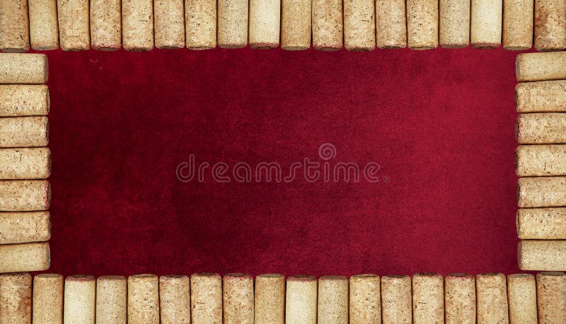 Frame of set from the collection of many different vintage wine corks royalty free stock photos