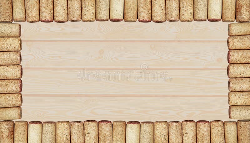 Frame of set from the collection of many different vintage wine corks royalty free stock photos