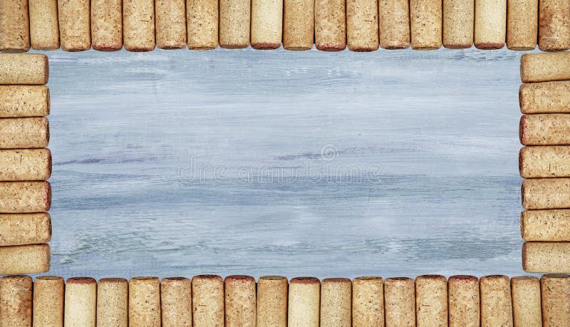 Frame of set from the collection of many different vintage wine corks stock photography
