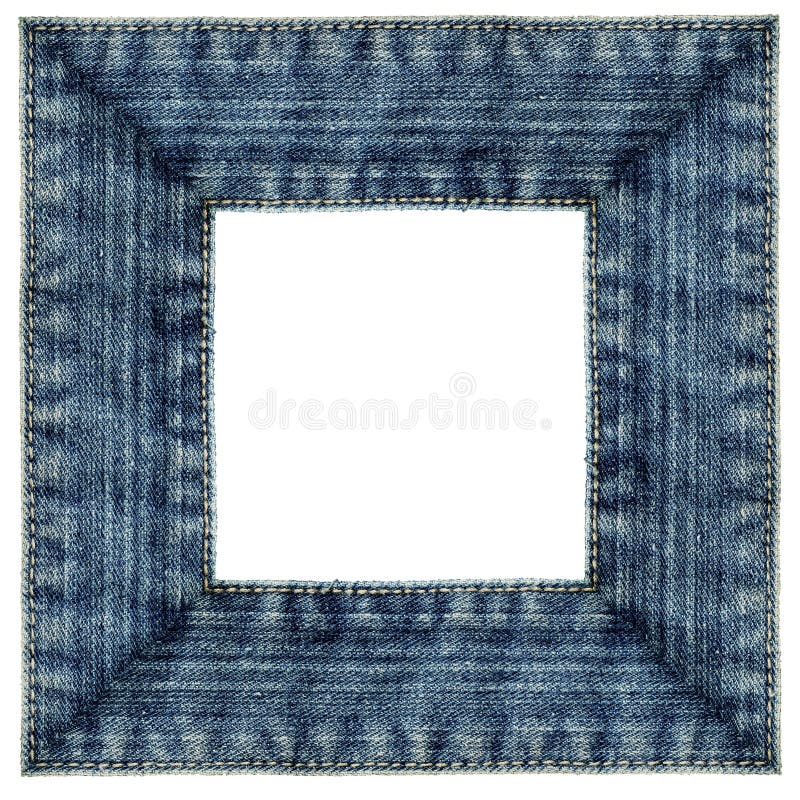 Frame of square jeans isolated