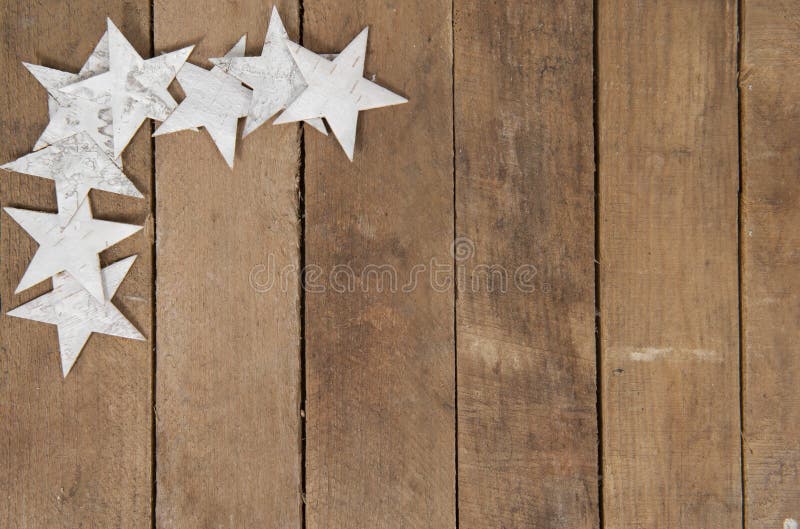 Frame of stars on wood royalty free stock photography