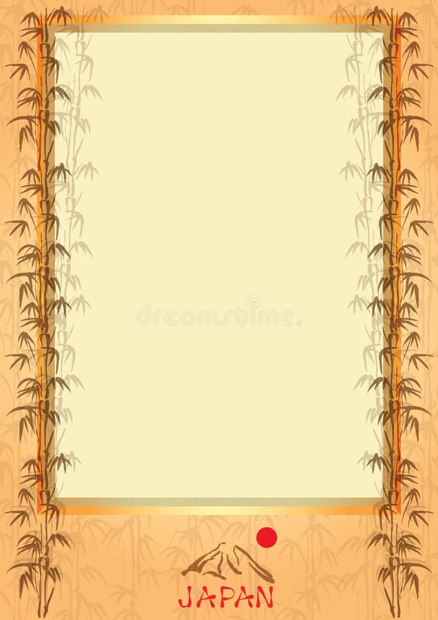 Frame with symbols of Japan stock illustration Frame with symbols of Japan stock illustration