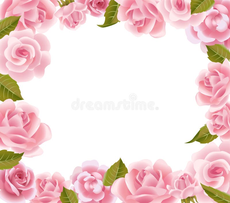 Roze rozenframe stock illustratie