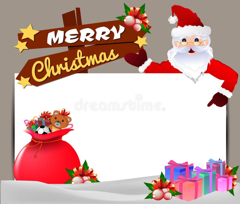 Frame Vector Christmas Party Design Template. Vector Illustration Stock ...