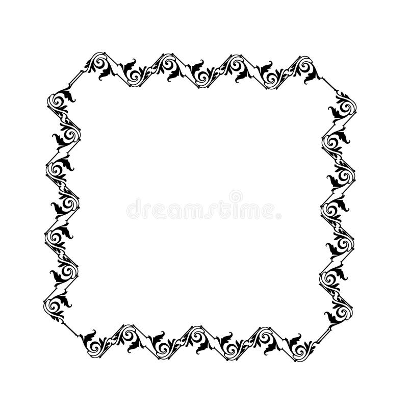 Frame in Vintage Style with Ornament Elements Stock Illustration