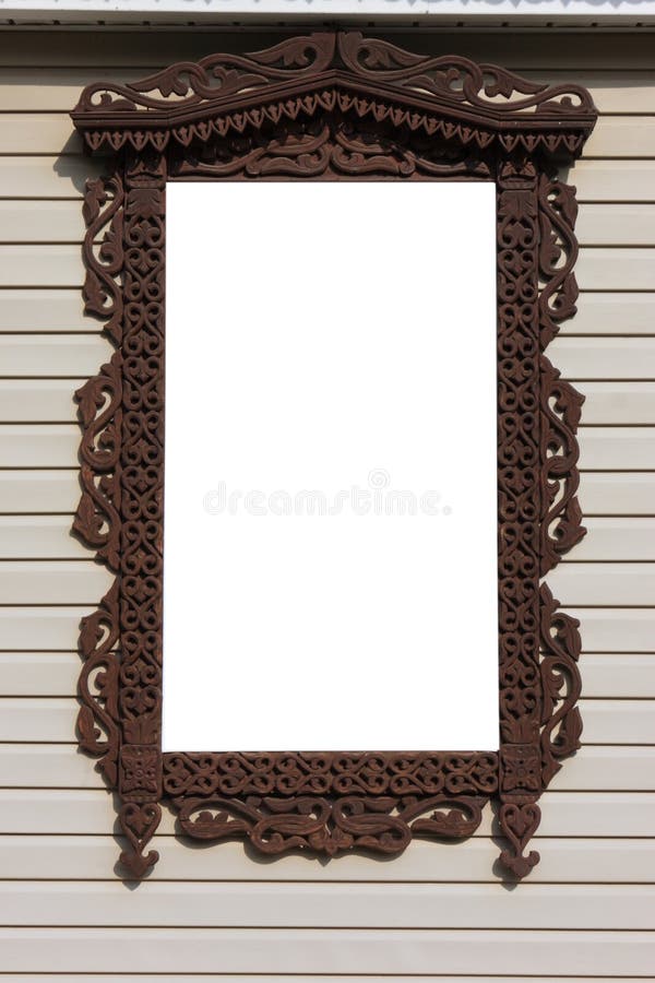 Carved wooden window frame stock photo. Image of boarding 1486358