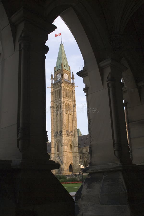 Canadian Parliament stock image. Image of clock, gothic - 473469