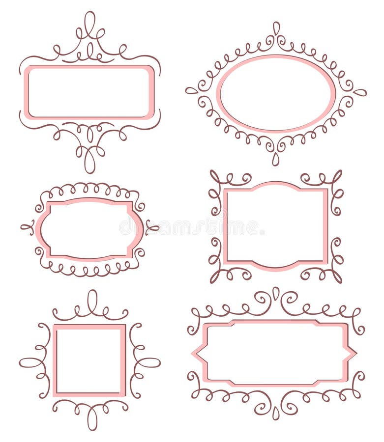 Frames-curls royalty free illustration