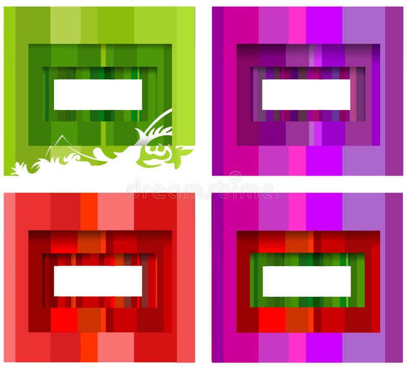 Frames da listra da cor. ilustração royalty free Frames da listra da cor. ilustração royalty free