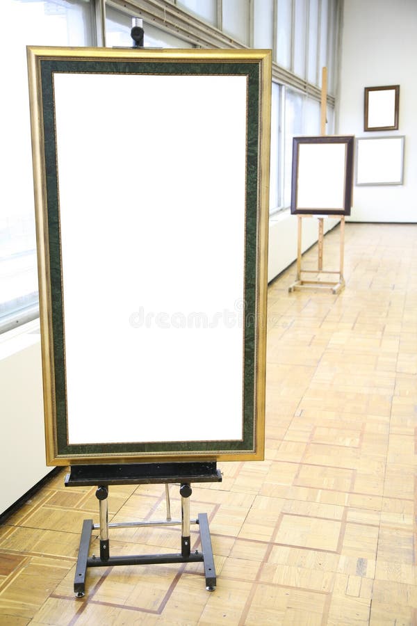 Frames in the hall stock image. Image of hall, creativity 3659523
