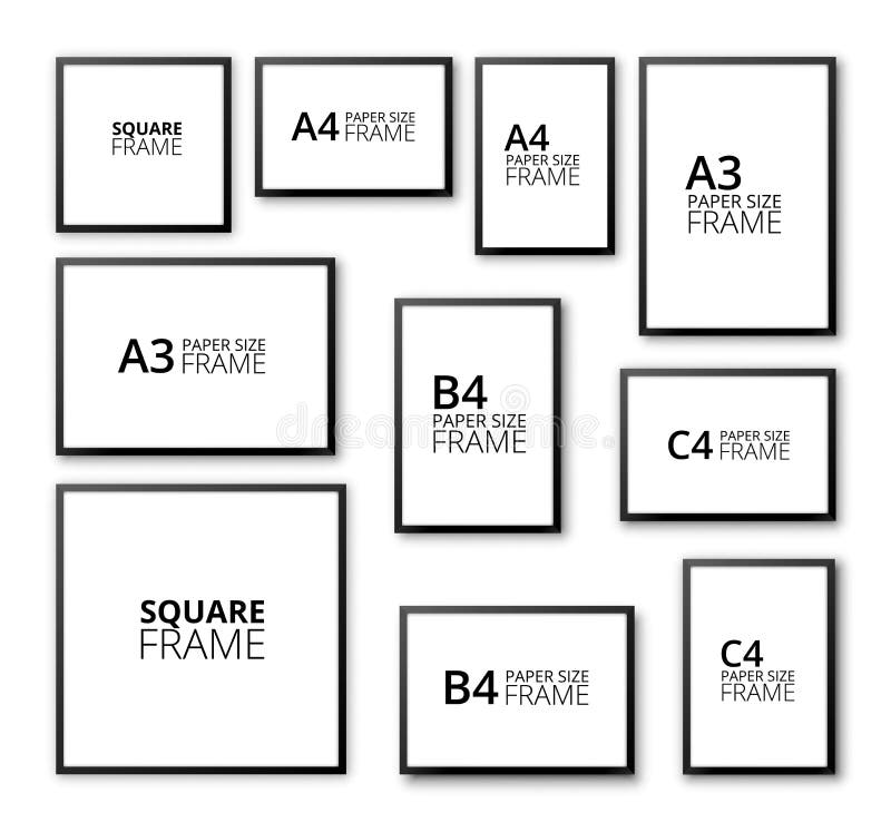frame sizes different 3 Illustration border, stock clip of Frames vector. set
