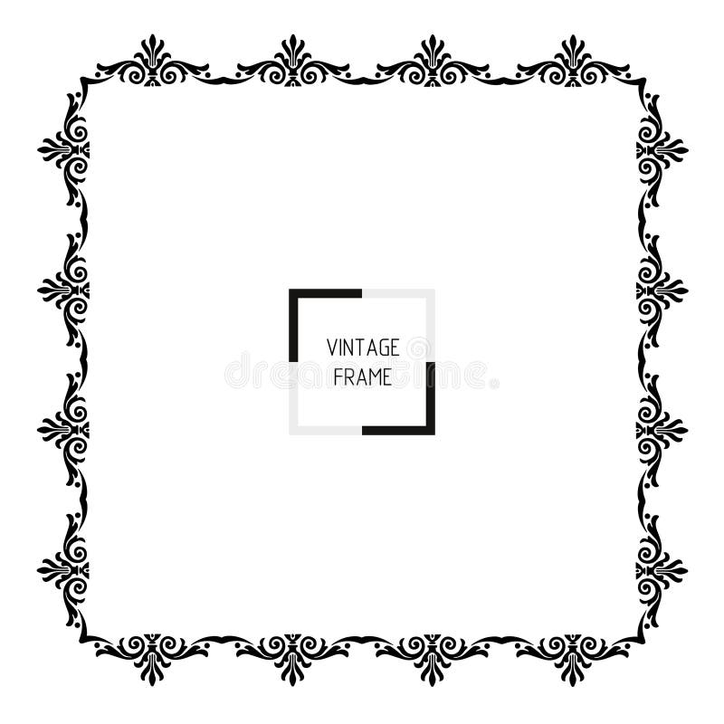 Frames in Vintage Style with Elements of Ornament Stock Illustration
