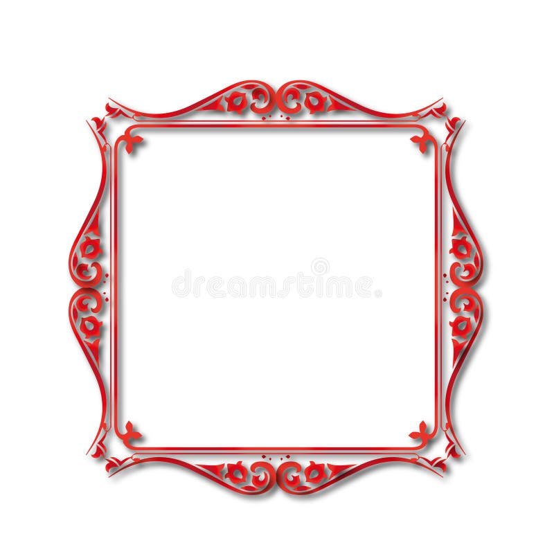 Frames in Vintage Style with Elements of Ornament Stock Illustration