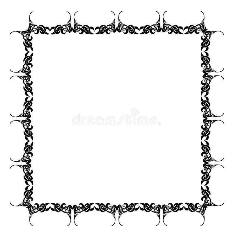 Frames in Vintage Style with Elements of Ornament Stock Illustration