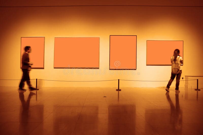 Frames On White Wall Art Museum Stock Image Image 19843115