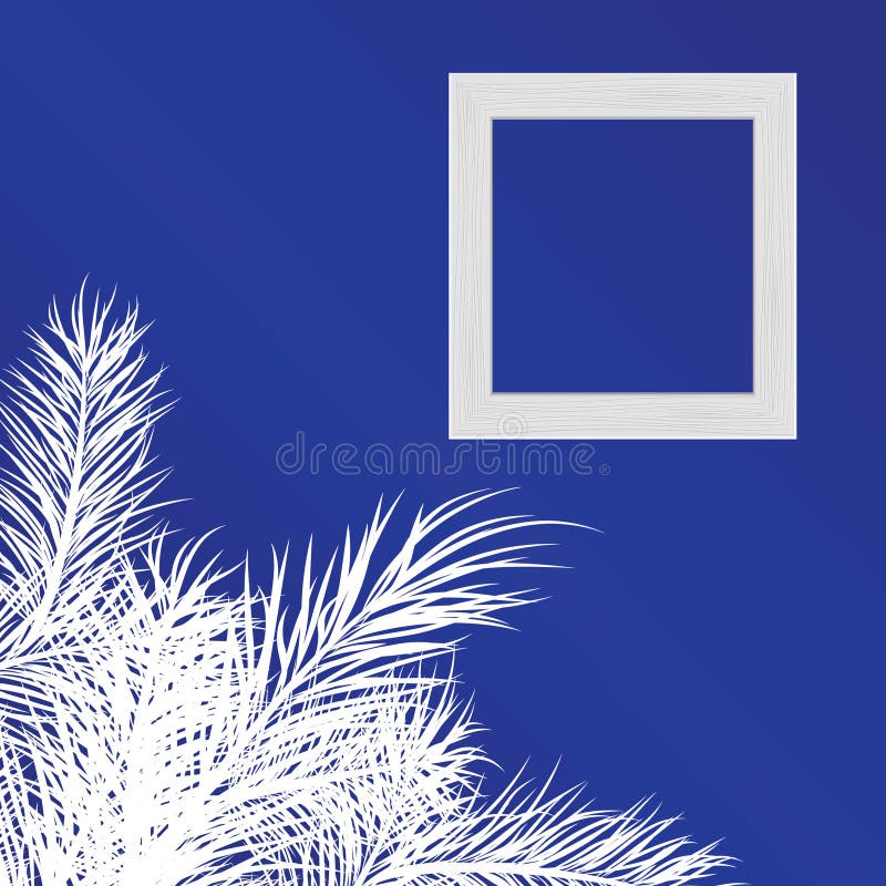 Framework for a photo against with pine branches