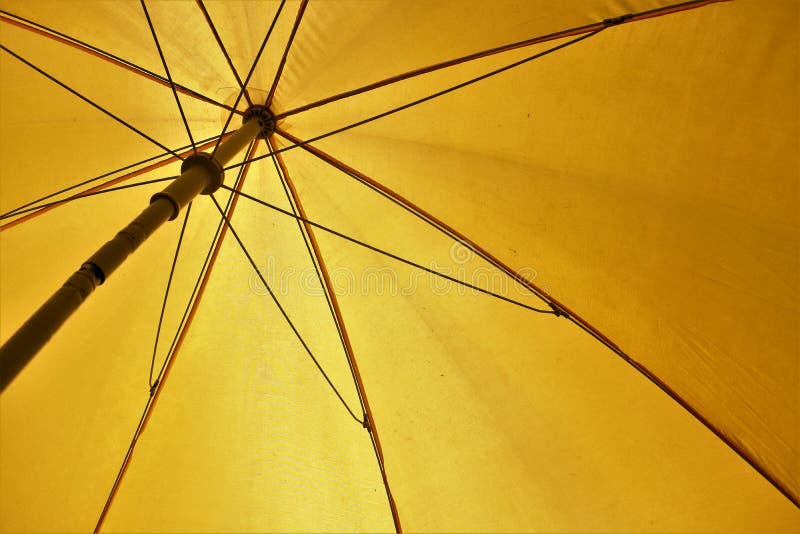 Framework of a Yellow Sun Umbrella Stock Photo Image of colorful