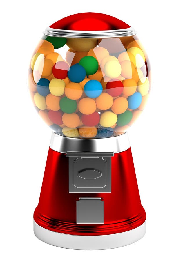 Godisautomat 3drendering stock illustrationer. Illustration av rött