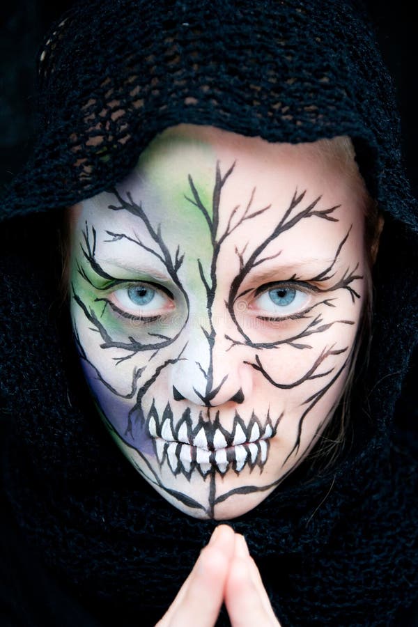 framsidahalloween målning fotografering för bildbyråer framsidahalloween målning fotografering för bildbyråer