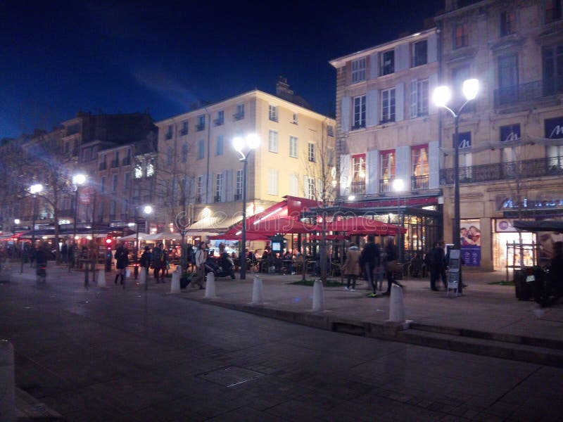 France Aix En Provence Night Winter Editorial Image Image of france