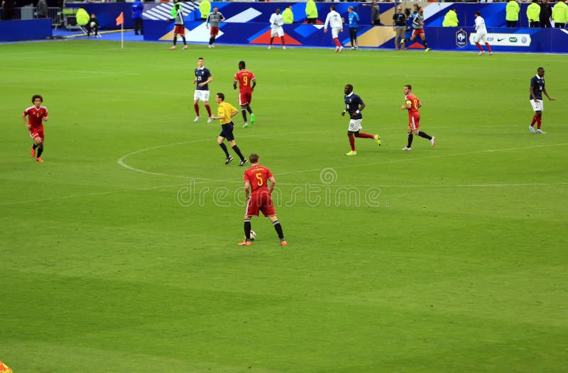 France-Belgium Football Match Editorial Stock Photo - Image of