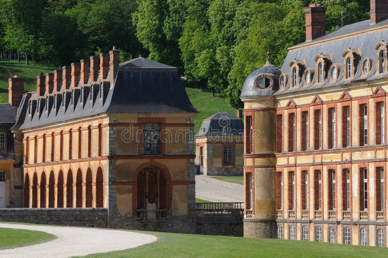 France, the Castle of Dampierre in Les Yvelines Stock Image Image of