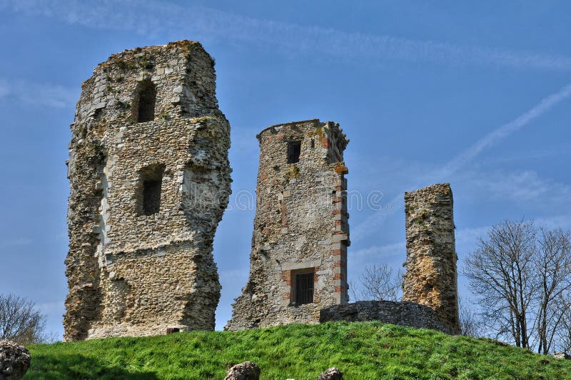France, the Castle of Montfort L Amaury Stock Photo - Image of yvelines