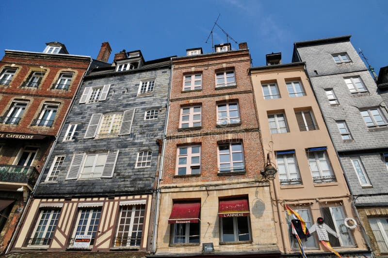 France, City of Honfleur in Normandie Editorial Stock Photo Image of