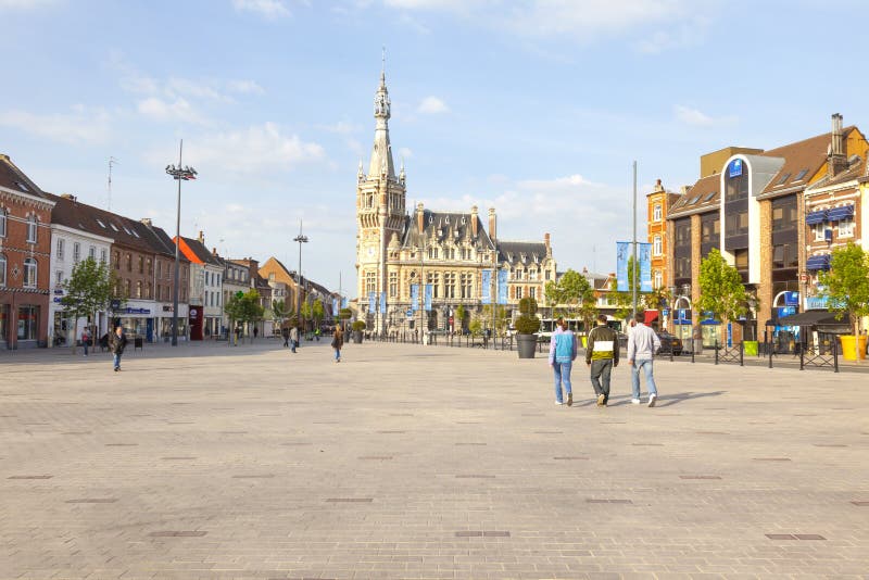 Central Town Square In Lille, France Editorial Image - Image of ...