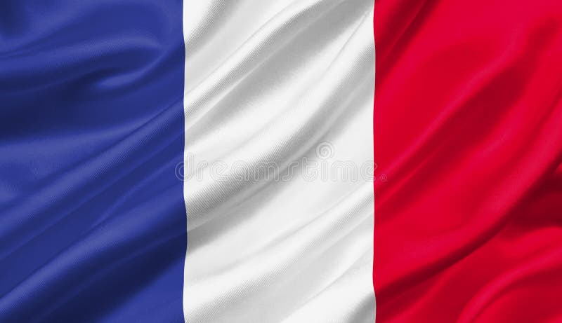 France flag waving with the wind, 3D illustration. vector illustration France flag waving with the wind, 3D illustration. vector illustration