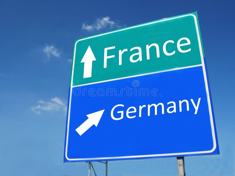 France-Germany road sign