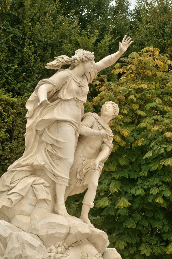 France, Marble Statue in the Versailles Palace Park Stock Photo Image