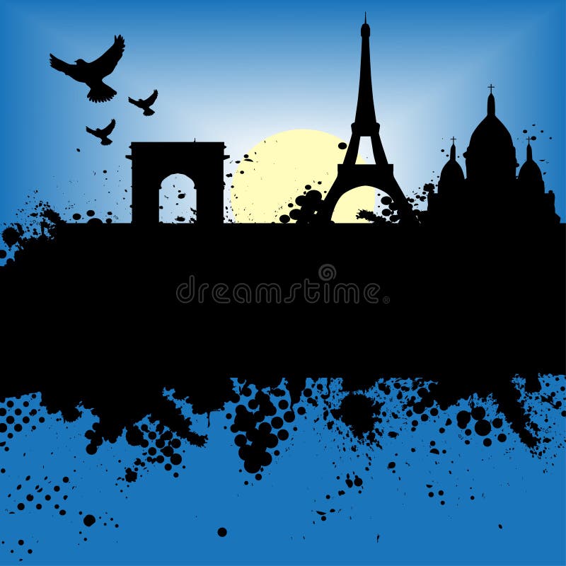France miasta grunge ni Paryża ilustracji France miasta grunge ni Paryża ilustracji