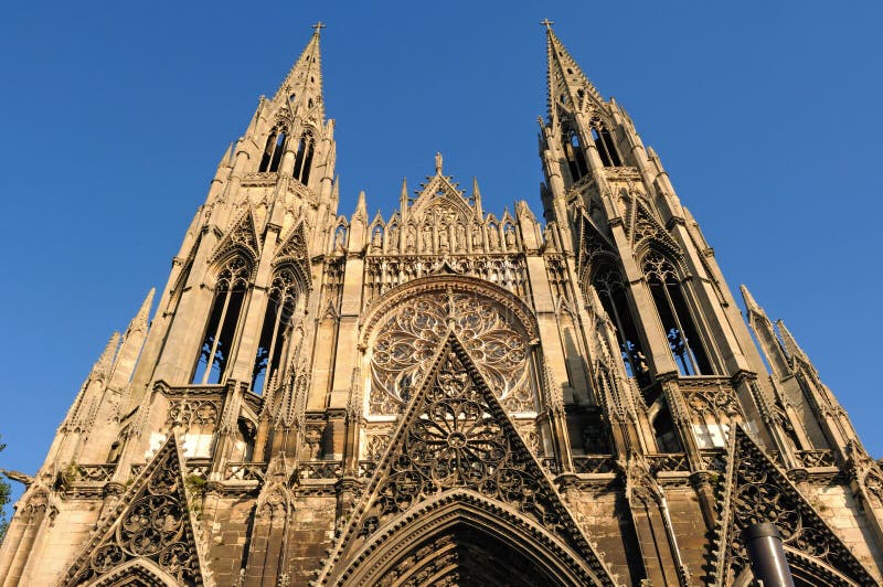 France Rouen: the gothic cathedral of Rouen