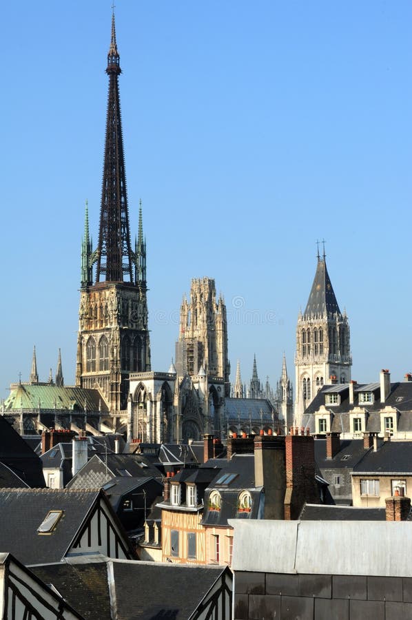 France Rouen: the gothic cathedral of Rouen